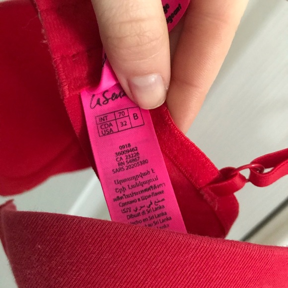 Red La Senza Push up Plunge Bra - Picture 3 of 3